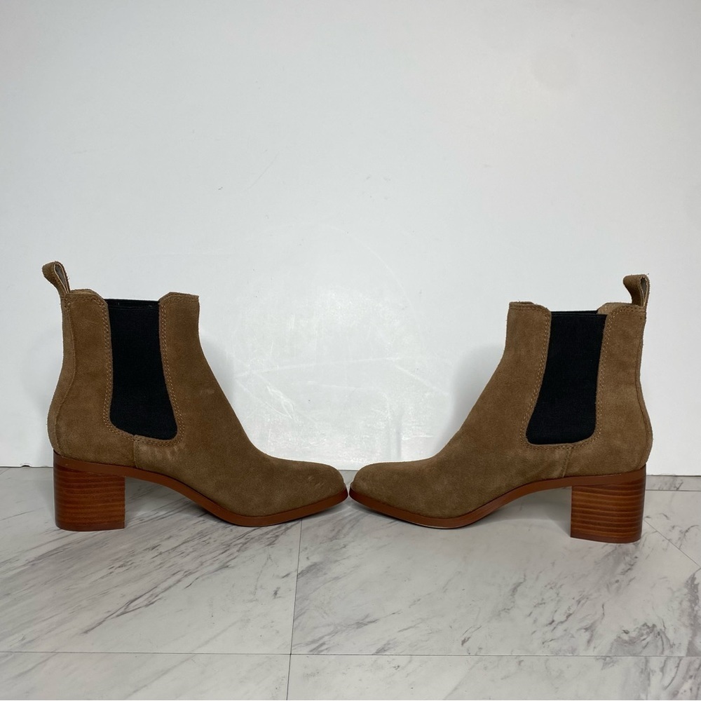 Steve Madden Rhiannon Cognac Suede Chelsea Bootie 7M - Picture 5 of 14